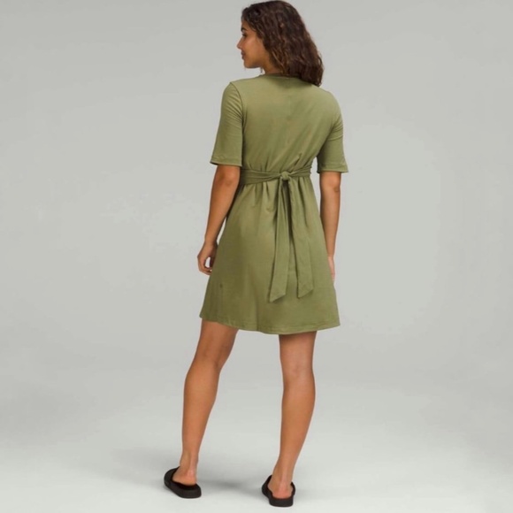 Lululemon Cotton Wrap-Front T-Shirt Dress - Picture 2 of 10